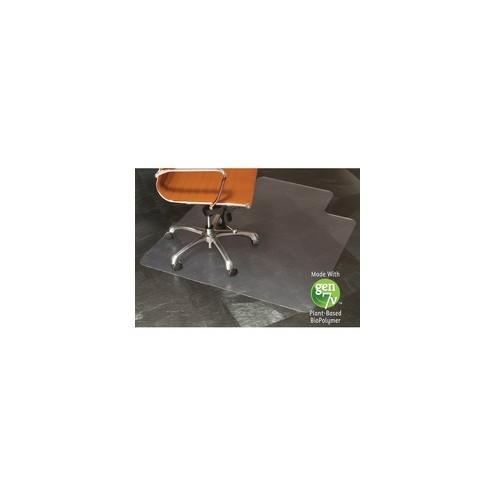 ES ROBBINS Natural Origins Standard Lip Hard Floor Chairmat - Hard Floor, Workstation, Desk Protection - 48" Length x 36" Width - Lip Size 10" Length x 20 ft Width - Rectangle - Vinyl - Clear