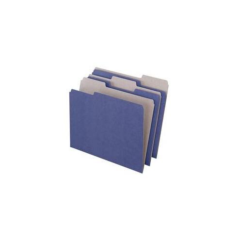 Pendaflex EarthWise Recycled File Folder - 9 1/2" x 11 3/4" Sheet Size - 1/3 Tab Cut - Top Tab Location - Assorted Position Tab Position - 11 pt. Folder Thickness - Violet - Recycled - 100 / Box
