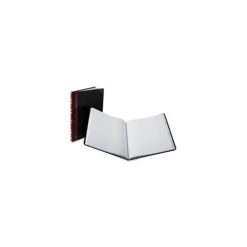 Boorum & Pease 1602 1/2 series Bound Faint Rule Book - 300 Sheet(s) - Thread Sewn - 10 1/8" x 12 1/4" Sheet Size - Black - White Sheet(s) - Blue, Red Print Color - Black Cover - 1 Each