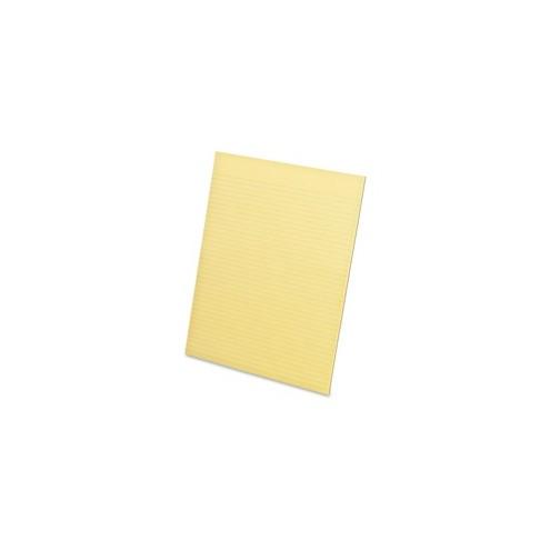 Ampad Glue Top Pad - Letter - 50 Sheets - Glue - 15 lb Basis Weight - 8 1/2" x 11" - Canary Paper - Hard Cover - 1Dozen