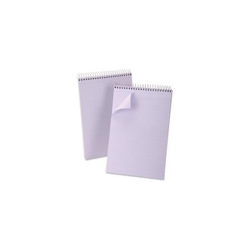 Ampad Pastel Steno Notebook - 80 Sheets - Wire Bound - 15 lb Basis Weight - 6" x 9" - Orchid Paper - Chipboard Cover - Micro Perforated - Recycled - 1Each