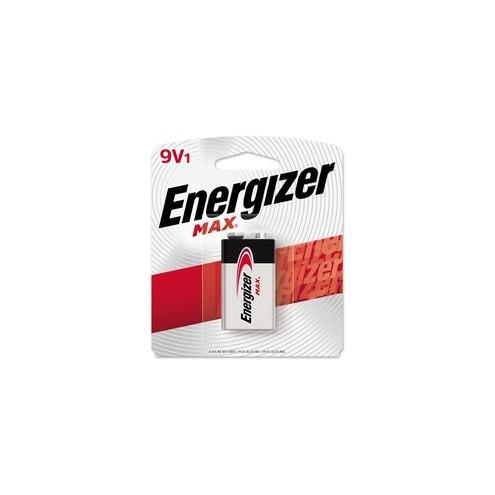 Energizer Max Alkaline 9-Volt Battery - For Multipurpose - 9V - 9 V DC - Alkaline - 48 / Carton