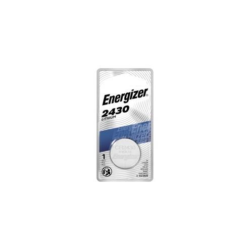 Energizer 2430 Lithium Coin Battery, 1 Pack - For Multipurpose - 3 V DC - 290 mAh - Lithium (Li) - 1 Each