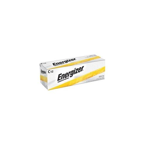 Energizer Industrial Alkaline C Batteries - For Multipurpose - C - 1.5 V DC - 8350 mAh - Alkaline - 12 / Box