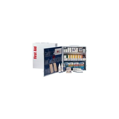 First Aid Only 3-shelf 100-person First Aid Kit - 1092 x Piece(s) For 100 x Individual(s) - 16.5" Height x 15" Width x 5.5" Depth - Metal Case - 1 Each