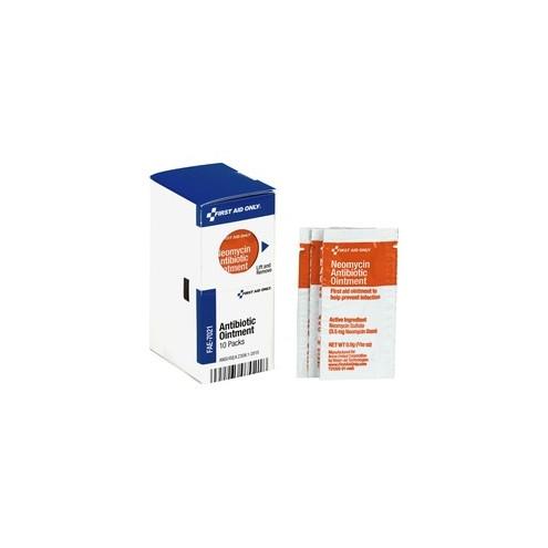 First Aid Only Antibiotic Ointment - For Cut, Scrape, Burn - 10 / Box