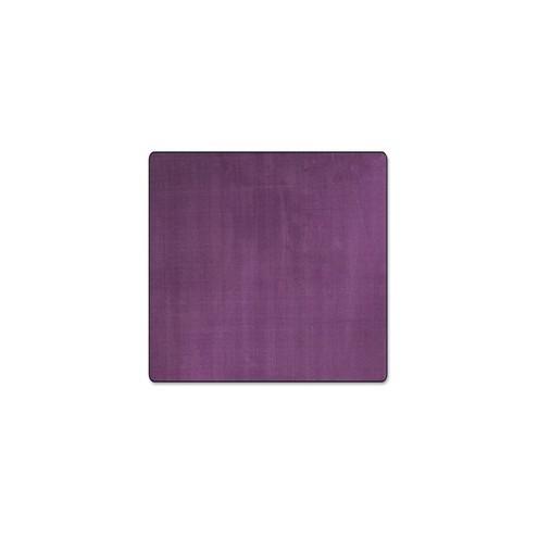 Flagship Carpets Classic Solid Color 6' Square Rug - Floor Rug - Classic, Traditional - 72" Length x 72" Width - Square - Purple - Nylon