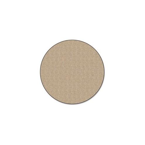 Flagship Carpets Classic Solid Color 6' Round Rug - Floor Rug - Classic, Traditional - 72" Length x 72" Width - Circle - Almond - Nylon