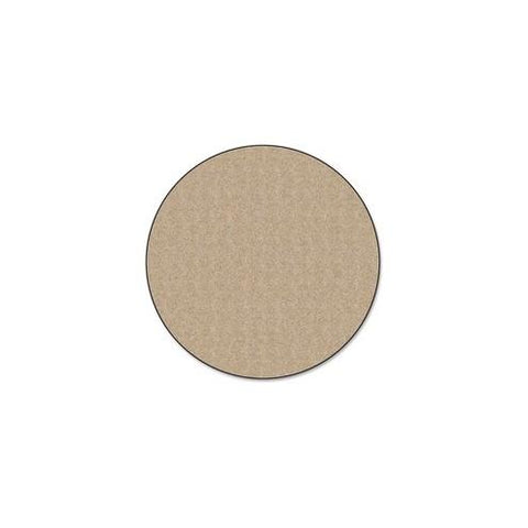 Flagship Carpets Classic Solid Color 6' Round Rug - Floor Rug - Classic, Traditional - 72" Length x 72" Width - Circle - Almond - Nylon