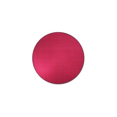 Flagship Carpets Classic Solid Color 6' Round Rug - Floor Rug - Classic, Traditional - 72" Length - Circle - Cranberry - Nylon