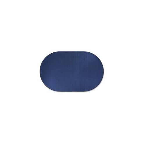 Flagship Carpets Classic Solid Color 12' Oval Rug - Floor Rug - Classic, Traditional - 12 ft Length x 90" Width - Oval - Royal Blue - Nylon