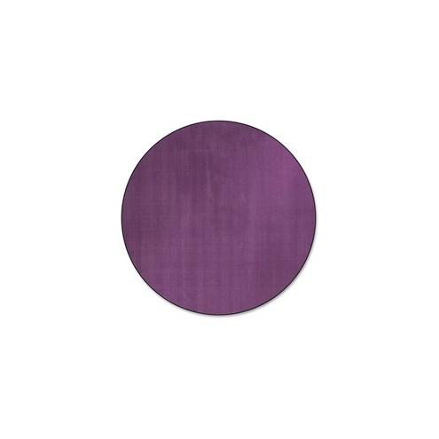 Flagship Carpets Classic Solid Color 12' Round Rug - Floor Rug - Classic, Traditional - 12 ft Length - Circle - Purple - Nylon