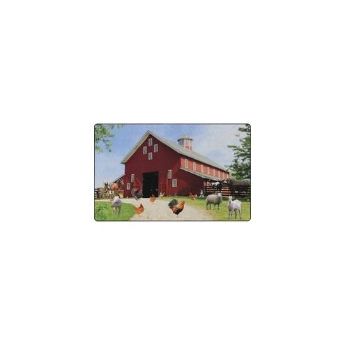 Flagship Carpets Barn Animals Classroom Rug - Floor Rug - 12 ft Length x 93" Width x 0.50" Thickness - Rectangle - Multicolor - Yarn