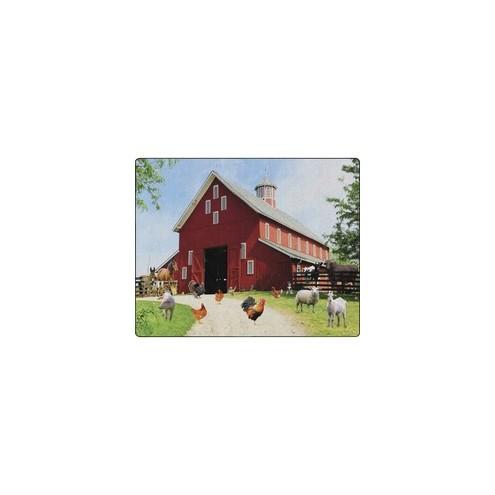 Flagship Carpets Barn Animals Classroom Rug - Floor Rug - 13.17 ft Length x 10.50 ft Width x 0.50" Thickness - Rectangle - Multicolor - Yarn