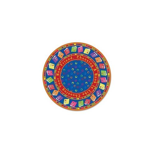 Flagship Carpets Bright CircleTime Books Round Rug - 72" Diameter - Circle - Multicolor