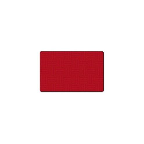 Flagship Carpets Solid Color Hashtag Rug - 12 ft Length x 90" Width - Cherry