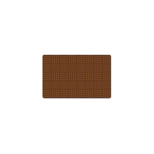 Flagship Carpets Solid Color Hashtag Rug - 12 ft Length x 90" Width - Chocolate