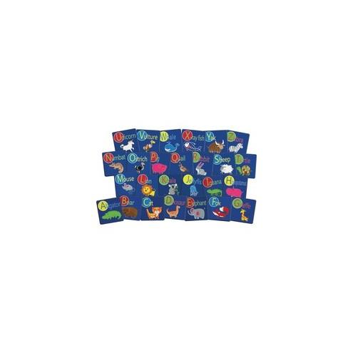 Flagship Carpets Alphabet Animal Seating Squares - 16" Length x 16" Width x 0.50" Thickness - Square - Multicolor