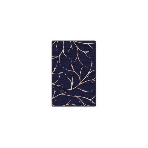 Flagship Carpets Nantucket Blue Moreland Design Rug - 108" Length x 72" Width - Dark Blue - Nylon