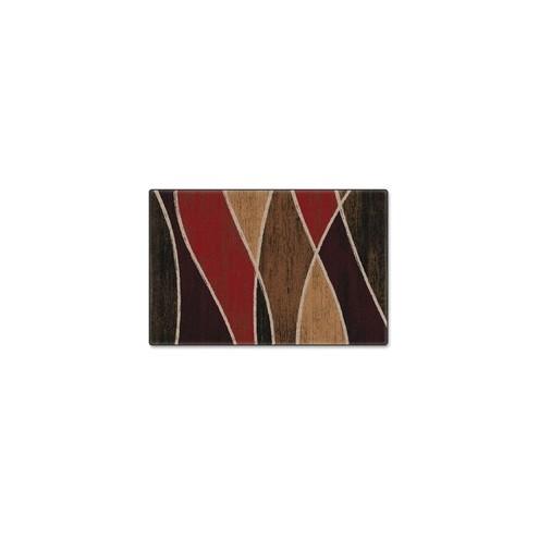 Flagship Carpets Red Waterford Design Rug - 12 ft Length x 99.96" Width - Red - Fiber, Nylon