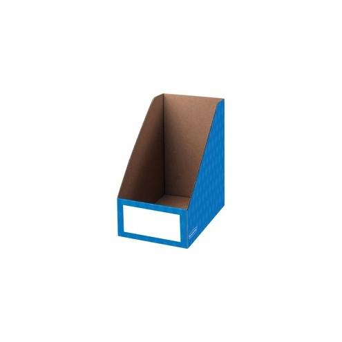 Fellowes 8" Magazine File Holders - Blue - 3 / Pack