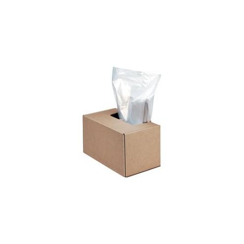 Fellowes Waste Bags for Fortishred&trade; and High Security Shredders - 50 gal - 50" Height x 42" Width x 42.5" Depth - 50/Box - Plastic - Clear