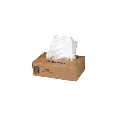 Fellowes Waste Bags for 99Ms, 90S , 99Ci, HS-440 and AutoMax&trade; 130C and 200C Shredders - 9 gal - 30" Height x 29" Width x 14" Depth - 100/Box - Plastic - Clear