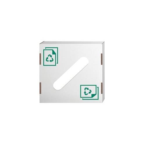 Bankers Box Waste and Recycling Bin Lids - Paper - Rectangular - Corrugated Paper - 10 / Carton - White