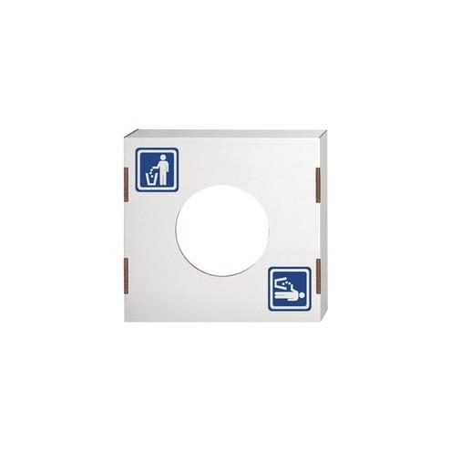 Bankers Box Waste and Recycling Bin Lids - Waste - Rectangular - Corrugated Paper - 10 / Carton - White