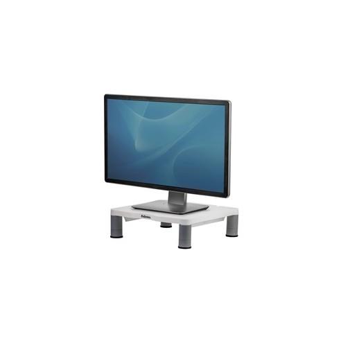 Fellowes Standard Monitor Riser - Up to 21" Screen Support - 60 lb Load Capacity - CRT, LCD Display Type Supported - 4" Height x 13.1" Width x 13.5" Depth - Desktop - Plastic - Graphite, Platinum