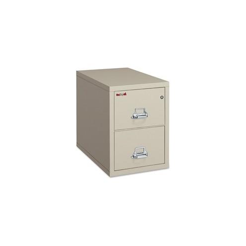 FireKing Insulated File Cabinet - 2-Drawer - 20.8" x 31.5" x 27.8" - 2 x Drawer(s) for File - Legal - Vertical - Fire Resistant - Parchment - Powder Coated - Steel