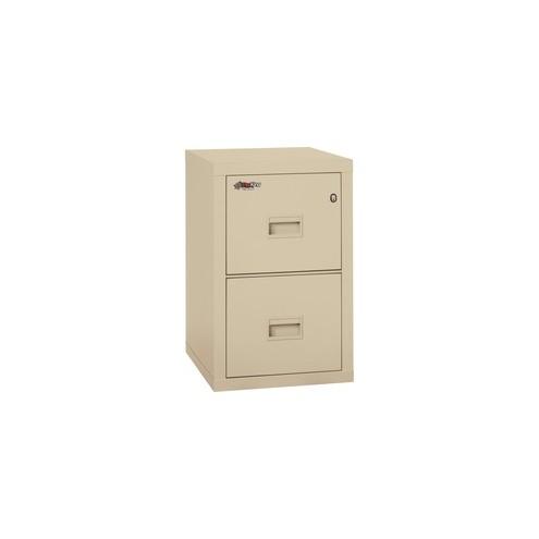 FireKing Insulated Turtle File Cabinet - 2-Drawer - 17.7" x 22.1" x 27.8" - 2 x Drawer(s) for File - Letter, Legal - Fire Resistant - Parchment - Powder Coated - Steel