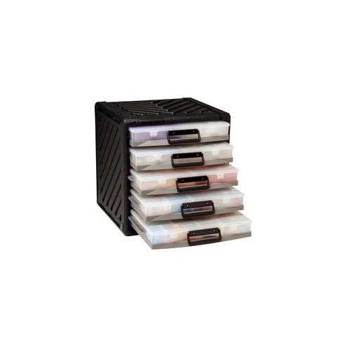 Flambeau Divider System Cabinet - 16" x 15" x 16" - Rust Proof, Dent Proof, Scratch Resistant, Interlocking, Stackable - Black - Polypropylene