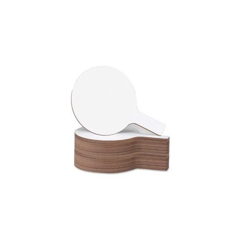 Flipside Mini Dry Erase Answer Paddle - 5" (0.4 ft) Width x 9" (0.8 ft) Height - White Surface - Paddle - 24 / Pack