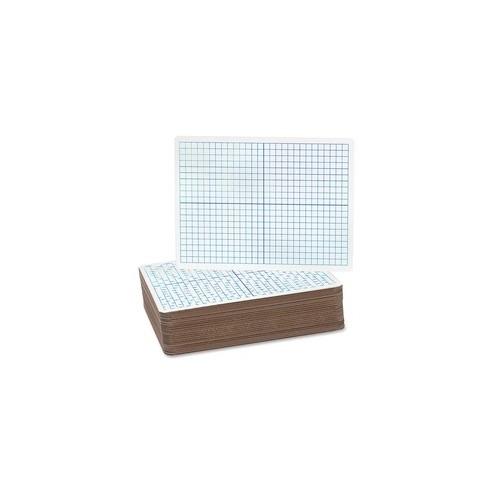 Flipside X/Y Axis/Plain Dry Erase Board - 9" (0.8 ft) Width x 12" (1 ft) Height - White Surface - Rectangle - 24 / Pack