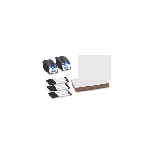 Flipside Dry Erase Board Set Class Pack - 9.5" (0.8 ft) Width x 12" (1 ft) Height - White Surface - Rectangle - 12 / Pack