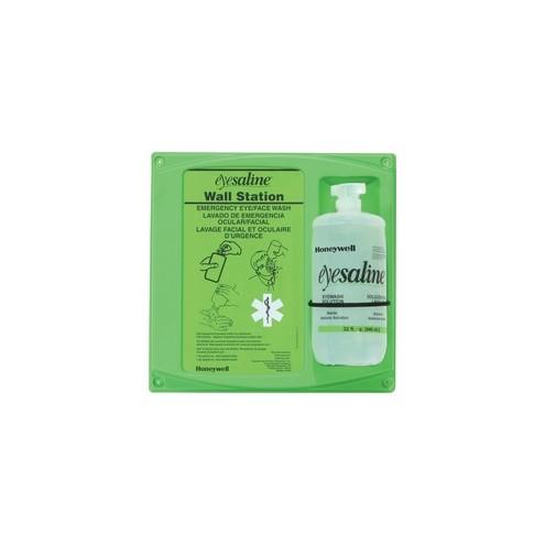 Eyesaline Eyewash Station - 2 lb - 4.5" x 14" x 13" - Green, Clear