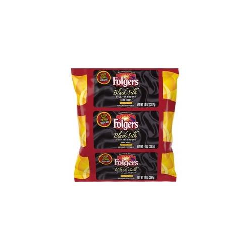 Folgers&reg; Black Silk Ground Coffee Filter Packs Ground - Regular - Black Silk - Dark/Bold/Smooth - 1.4 oz - 40 / Carton