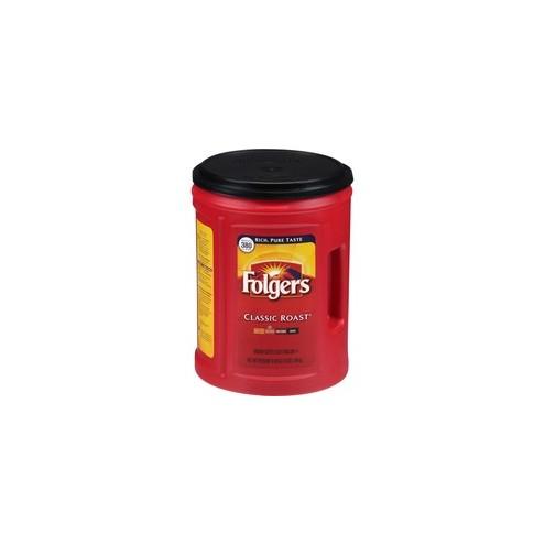 Folgers&reg; Classic Roast Ground Coffee Ground - Regular - Arabica, Robusta - Classic/Medium - 48 oz - 1 Each