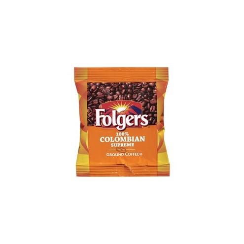 Folgers&reg; 100% Colombian Supreme Ground Coffee Ground - Regular - Dark/Bold - 1.8 oz Per Bag - 42 / Carton