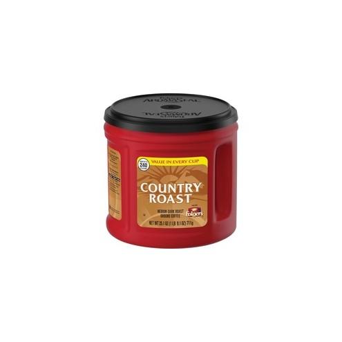 Folgers Country Roast Ground Coffee - Country Roast - 25.1 oz - 1 Each