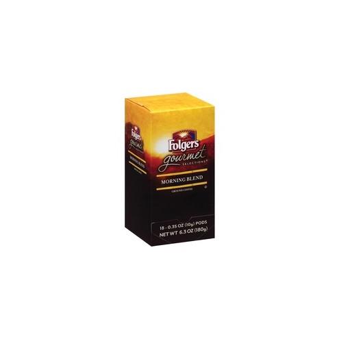 Folgers&reg; Gourmet Selections Med Roast Coffee Pods Pod - Regular - Morning Blend - Medium - 0.4 oz - 18 / Box