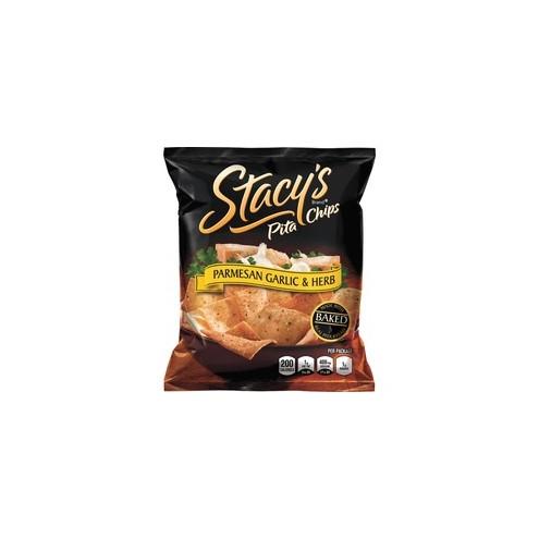 Stacy's Baked Pita Chips - No Artificial Flavor, No Artificial Color, Low Fat, No MSG - Parmesan Garlic & Herb - 24 / Box