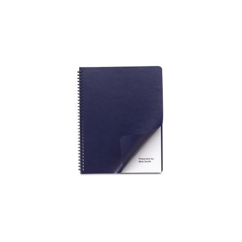 GBC Regency Premium Presentation Covers - Letter - 8 1/2" x 11" Sheet Size - 200 Sheet Capacity - Faux Leather - Navy - 200 / Box