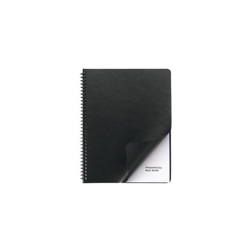 GBC Regency Premium Presentation Covers - Letter - 8 1/2" x 11" Sheet Size - 200 Sheet Capacity - Faux Leather - Black - 200 / Box