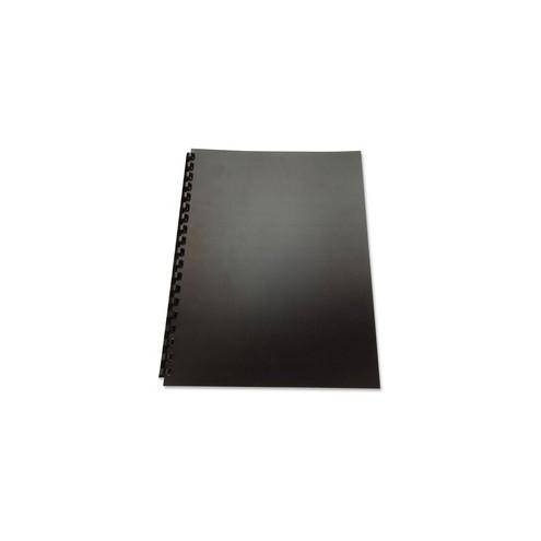 GBC Binding Presentation Covers - For Letter 8 1/2" x 11" Sheet - Square - Black - Polypropylene - 25 / Pack