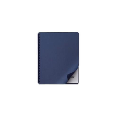 GBC Binding Presentation Covers - 8.5" Height x 11" Width - For Letter 8 1/2" x 11" Sheet - Square - Navy - Paper - 200 / Box