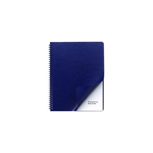 GBC Binding Presentation Covers - 11.3" Height x 8.8" Width - For Letter 8 1/2" x 11" Sheet - Square - Navy - Faux Leather - 200 / Box