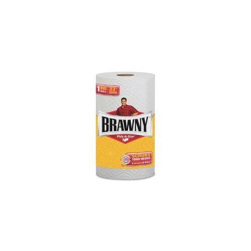 Brawny Industrial Pick-a-Size Paper Towels - 2 Ply - 120 Sheets/Roll - White - Paper - Soft, Perforated - For Kitchen - 24 / Carton