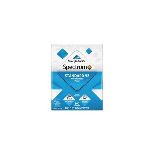 Spectrum Standard Laser, Inkjet Print Copy & Multipurpose Paper - 87% Opacity - Letter - 8 1/2" x 11" - 20 lb Basis Weight - 5000 / Carton - White